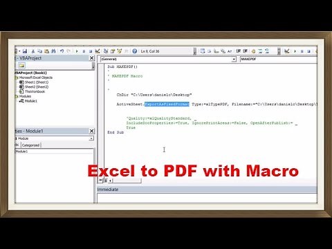 Save Excel Sheet as PDF with Simple Macro - ExcelVbaIsFun