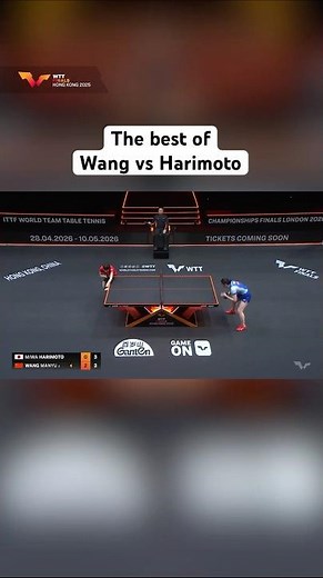 The best of the Wang Manyu and Miwa Harimoto's battle ⚔️ #WTTHongKong #TableTennis