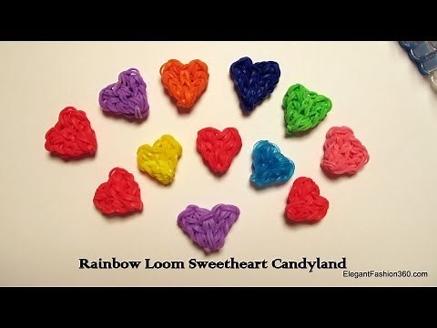 Rainbow Loom Heart Charms - Heart Shaped Candy : How to