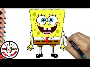 how to draw Spongebob step by step easy