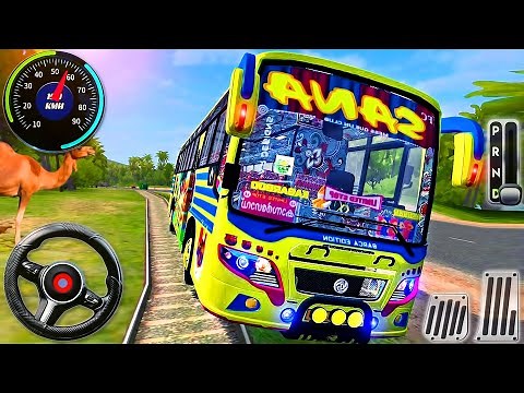 Offroad Coach Bus Driving Simulator 3D - Real Uphill Bus Drive 2024 - Android GamePlay