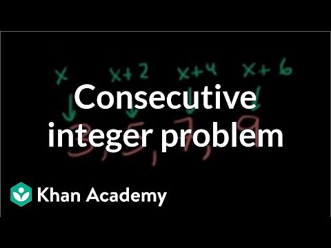 Solving a consecutive integer problem algebraically | Linear equations | Algebra I | Khan Academy