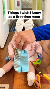 Upcycle used Pilates socks to protect little knees #mom #baby #pilates #upcycling | Liz & Jeff