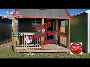 12x20 Lofted Barn Cabin. PREMIER PORTABLE BUILDINGS