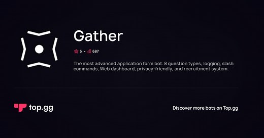 Add Gather Discord Bot | The #1 Discord Bot and Discord App List
