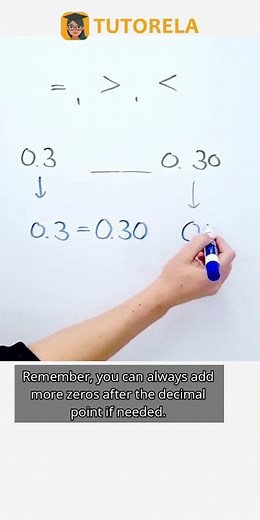Comparing Decimals: 0.3 vs 0.30 Explained! #Math #DecimalFractions-Basic