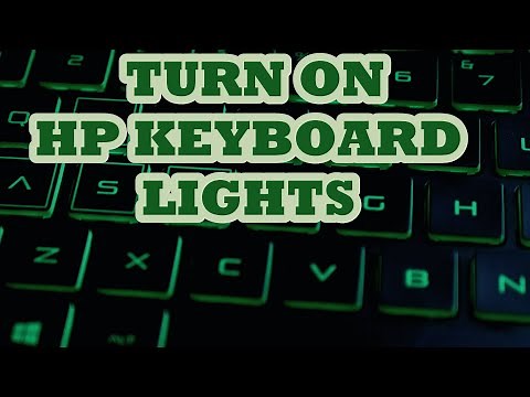 How to turn on & off Hp keyboard lights