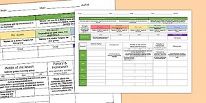 Weekly Plan Template For Maths