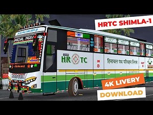 hrtc shimla decorated bus livery for Yudistira | bus simulator Indonesia hrtc skin | hrtc bus game