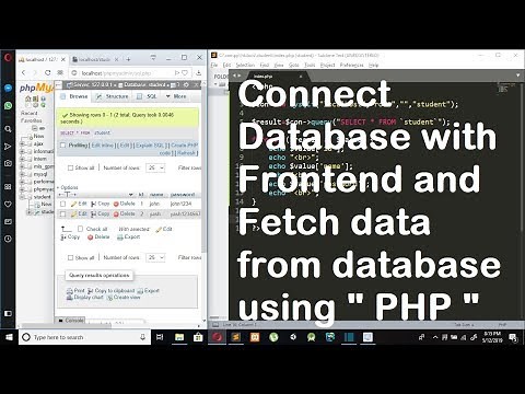 Connect Database with Frontend and Fetch data from database using "PHP" | php tutorial in easy way
