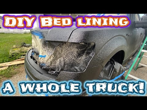 Truck bed liner paint job, full exterior DIY