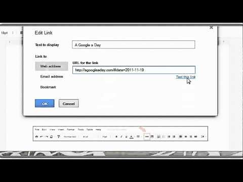 Create a Link - Google Docs
