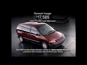 1999 Chrysler Grand Voyager "Award winning sales event" TV Commercial