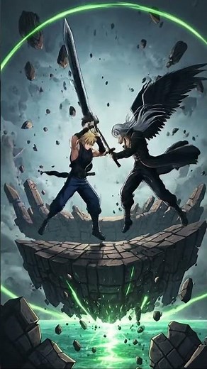Cloud vs Sephiroth – The Final Showdown ⚔️ | Final Fantasy VII Cinematic Battle |#aishorts