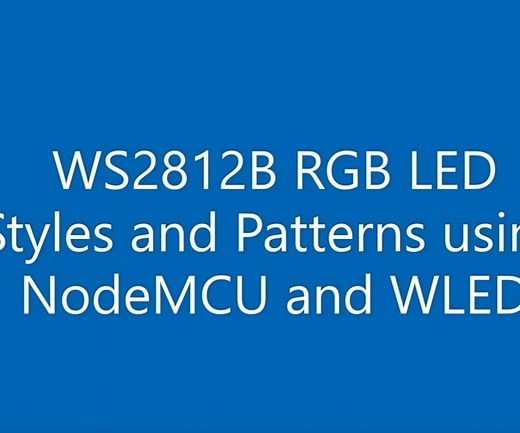 ESP8266 Connected WS2812 RGB LED Controlled Through WiFi