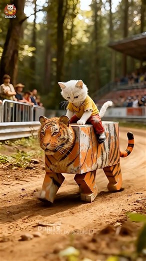 The_Ruby_Tiger_Comeback_–_Weak_Box_Tiger_vs_Muscular_Purple_Tiger___Epic_Forest_Race_#cat #shorts