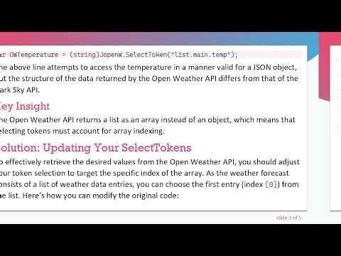 Solving the Issue with C# Newtonsoft.Json SelectToken Not Retrieving Values from Open Weather API