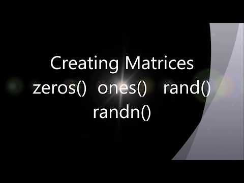 MATLAB Tutorial#7 How to create matrices[MATLAB] using zeros() ones() rand() randn()