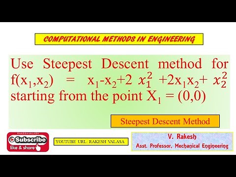 PROBLEM ON STEEPEST DESCENT METHOD