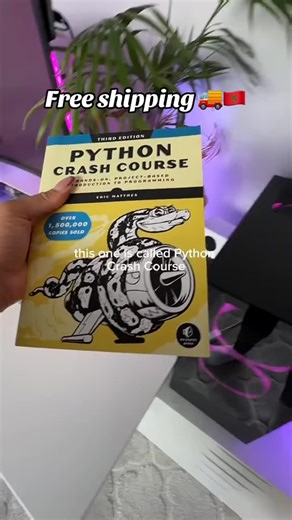 Domainbooks.ma on Instagram: "🔥 Python Crash Course — #1 Bestseller 🐍📘 🚚 Free shipping all over Morocco 🇲🇦 ✅ Original book 🆘 Limited stock Learn Python fast with the world’s most trusted beginner guide 💻✨ Step-by-step lessons, real projects, real skills. 📩 DM us now before it sells out! #fyp #python #maroc #coding"
