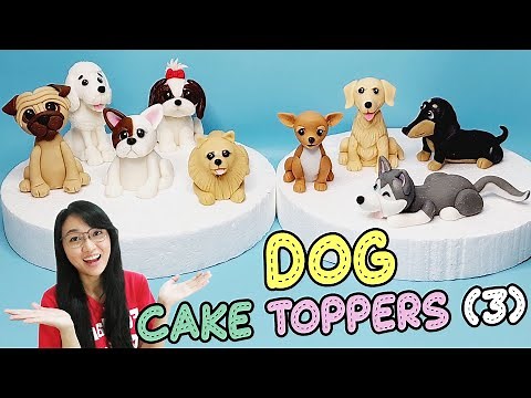 Chihuahua, Golden Retriever, Dachshund Cake Toppers (include WEIGHT)| Dog Theme Cake | Dog Cake