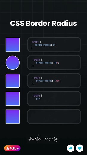 CSS Border Radius in 30 Seconds! 🔲➡️🔘