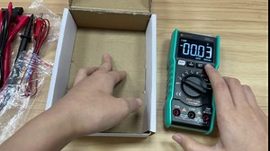 Neoteck 9999 Counts TRMS Auto Range Digital Multimeter EBTN Display, Amp Volt Ohm Tester Meter with Temperature Capacitance Frequency Continuity Test - Orange