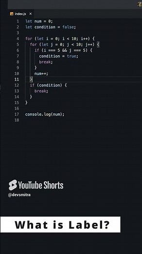JavaScript Labels: What They Are & How to Use Them (with Examples) | BitBuddy #shorts #video #js
