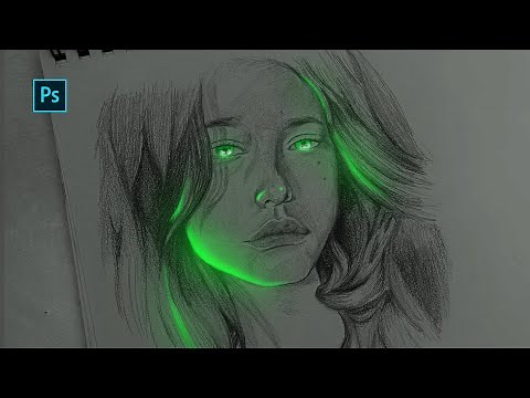How to Draw Glowing Sketches in Photoshop | Glow Effect Tutorial