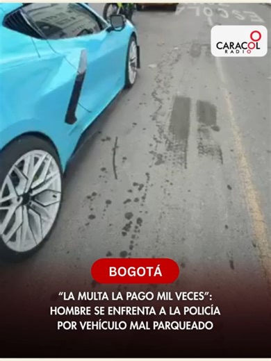 #BOGOTÁ | La Secretaria de Movilidad impuso dos comparendos e inmovilizó un vehículo al conductor que estaría al parecer en estado de embriaguez conduciendo. El hombre se enfrentó a los agentes de tránsito diciéndoles: “¿La multa?, la pagó mil veces”. Para más información, visite: caracol.com.co