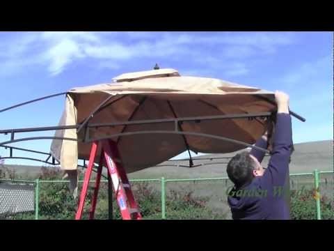 How to install a Lowe's Allen Roth 10x12 Gazebo Canopy