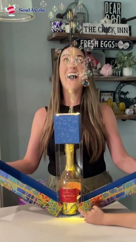 New Birthday Bubble Box with Delicious Birthday Cake Donuts Included