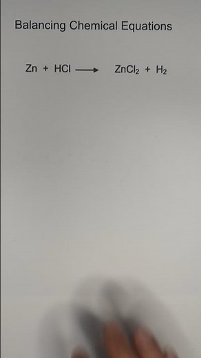 Balancing Chemical Equations