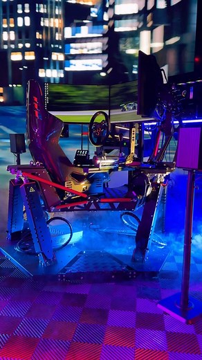 Podium 1 Racing on Instagram: "Introducing the all-new P1 Spyder 6DOF racing simulator. ️  ️ The biggest, baddest, and most capable racing simulator in our lineup. Available with integrated triple 32” or triple freestanding 55” ARK monitors. Specs, pricing, and included products available on our website (link in bio). Full YouTube overview video coming soon. "