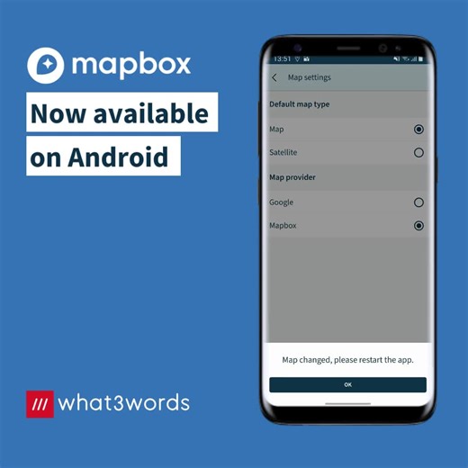 12 reactions · 11 shares | The latest addition to our Android app  We now offer Mapbox alongside Google Maps in our Android app. Android users wanting to choose their precise 3m square on satellite mode can now pick from the 2 different map providers  #AppUpdate #Android | what3words | Facebook