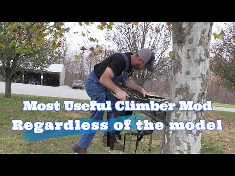 The Most Useful Climbing Stand Modification. A Saddle Hunter's Solution To An Age Old Problem !!!!