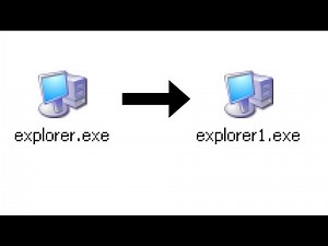 What happens if you rename explorer.exe in different versions of Windows?