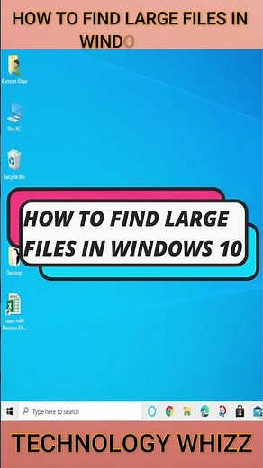 How to find large files on Windows 10 | Technology Whizz | #Shorts