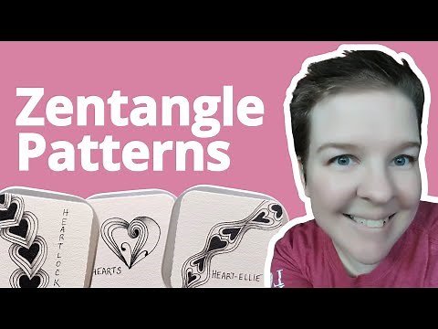 9 Easy Zentangle Patterns for Beginners - Zentangle Hearts