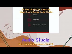MAGIX Sound Forge Audio Studio 16 Full Version (64-bit) – for Windows