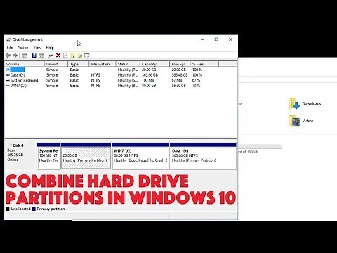 Combine Hard Drive Partitions in Windows 10