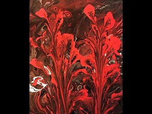 (33) How to do a String Pull over a flip cup Acrylic pouring