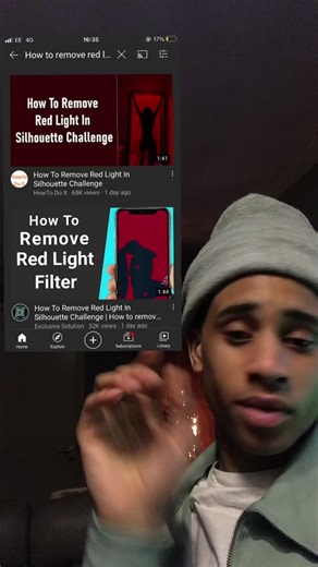 How to Remove Red Light from Silhouette Challenge