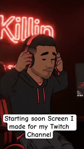 Starting Soon screen I made for my Twitch channel. Made with Ai #twitch #twitchstreamer #veo3 #ai