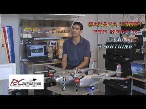Banana Hobby P-38 "Lightning" Review by Rich Baker in HD