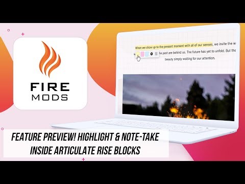 Add Highlights & Notes to Articulate Rise! 🔥 New Fire Mods Feature Preview