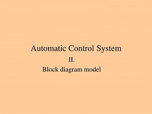 Automatic Control System - SlideServe