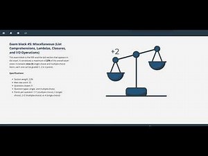 Module 5: Miscellaneous (22%)PCAP™: Advanced Python Topics – List Comprehensions, Lambdas, and I/O