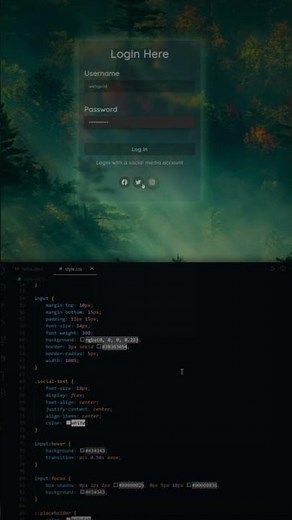Beautiful Login Page Using HTML & CSS 🔥 | Modern Login Form Design