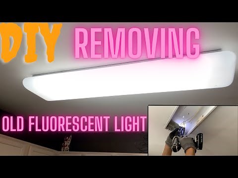 How to remove kitchen fluorescent light. DIY